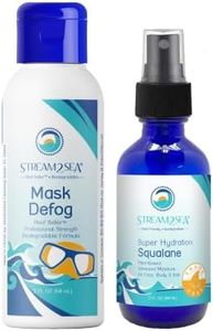 STREAM 2 SEA Mask Defog and Squalane Oil for for Moisturized Skin and Hair with Vitamin E - Natural Protection, Hydration, Clear Diving Vision for Goggles and Lenses Defog - Reef Safe, Paraben Free