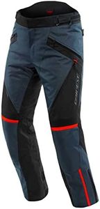 Dainese - Tempest 3 D-Dry Pants, Men's Motorcycle Touring Pants, Waterproof Membrane, Removable Thermal Interior, Knee Protectors, Ebony/Black/Red Lava, 52