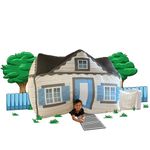 AIR FORT The Original Air Fort Build A Fort In 30 Seconds, Inflatable Fort For Kids (Cottage), White, Air Fort Theme