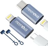 Meenova Lightning Female to USB-C Male Adapter (60W 1 Pack) & USB-C Female to Light-ing Male Adaptor (30W 1 Pack) Compatible with iPhone Charger, NOT for OTG & Audio, USB C Adaptador para iPhone