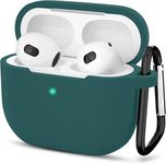 Cat Care Compatible with Airpods 4 (2024) Pouch Case Cover, Soft Silicone Case Cover with Key-Chain, 360° for Airpods 4 Gen Full Protective Pouch Case (Green)