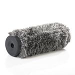 Movo WS-G300 Furry Rigid Windscreen for Microphones 18-23mm in Diameter and up to 11.8" (30cm) Long - Dark Gray