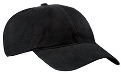 Port & Company Unisex-Adult Brushed Twill Low Profile Cap (CP77) -Black -OSFA