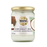 Biona Organic Coconut Oil 470ml - Cuisine Mild & Odourless - Dairy Free, Naturally Vegan - Ketogenic and 100% Natural - For Cooking, Roasting and Baking