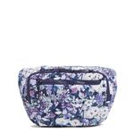 Vera Bradley Women's Featherweight Belt Bag Sling Crossbody, Artist's Garden Purple, One Size