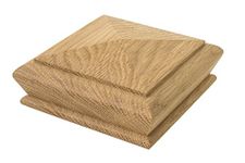 Solid Oak Pyramid Style Stair Newel Caps Rebate to fit 90mm Posts Full or Half (Full)