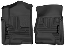 Husky Liners X-act Contour Floor Mats | Fits 2015-2020 Cadillac Escalade/ESV/Suburban/Tahoe/GMC Yukon/XL, 2014-2019 Silverado/Sierra 1500 Crew/Double Cab | Front Row, 2-pc Black - 53111