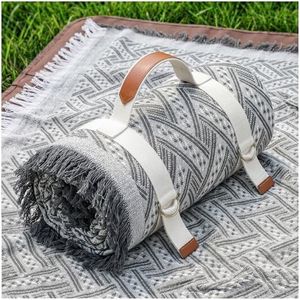 2 in 1 Extra Large 80"* 80" Rug Picnic Waterproof Outdoor Beach Blanket Foldable Camping Mat Car Travel Necessities Mountaineering Essentials Camper Accessories Backpacking Gear Trip Supplies