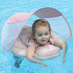 Flotador de Piscina con Sombrilla para Bebé de 6-30 Meses