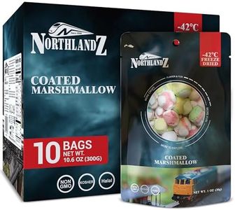 NORTHLANDZ Freeze Dried Candy, COATED MARSHMALLOW comets | Light & Fluffy with a Crunch | (1oz) Pack of 10 | Assorted Vibrant Colors & Sweet Flavors | Unique Snack Treat