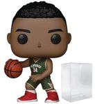 Giannis Antertokounmpo Milwaukee Green Jersey #45 Pop Sports NBA Action Figure (Bundled with Pop Protector to Protect Display Box)