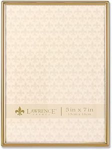Lawrence Frames 5" W x 7" H Simply Gold Metal Picture Frame (670057)