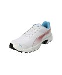 Puma , Men, Cricket Power 2.0, White-Luminous Blue-Fire Orchid, Cricket Shoe, 8UK, (10881102)