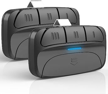 3-Channel Universal Garage Door Remote Replacement for Liftmaster Chamberlain Craftsman Openers, Purple Yellow Green Orange Red Learn Button, 2 Pack