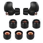 3 Pairs Replacement In-Ear Headphones Compatible with Sony WF-1000XM4, Padded Earplugs In-Ear Earphones (S, Black)