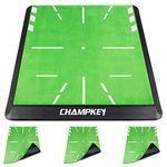 CHAMPKEY Replaceable Impact Golf Mat 2.0 Edition | Come with 3 Replaceable Impact Surfaces｜Path Feedback Golf Practice Mats (M (13" x 17"))