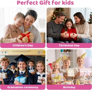 Laptok 10" Kids Tablet, Android 14 – 14GB+64GB, 1TB Expandable, Pink Case