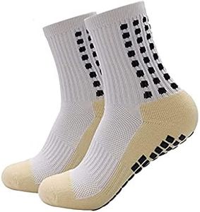 Proberos® Athletic Socks for Men Women, Hi-Tech Performance Rubber Anti-Slip and Thicken Cushion Sport Socks Ankle Length Socks for Badminton Soccer Running Gym & Indoor Training