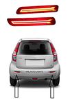 Palautolights Imported Car Red color Reflector Led Brake Light for Bumper(Rear/Back) Drl for Maruti Suzuki Ritz with Wiring (Imported) - Set of 2