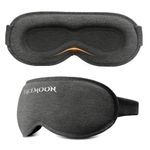 Sleep Mask for Women and Men - Weighted Eye Mask with Ear Plugs,FACEMOON 3D Contoured Cup, Memory Foam, Cotton - Ideal for Night, Travel, and Airplane - Comfortable for Eyelash Extensions