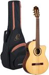 Ortega Guitars RCE138SN Feel Series Slim Neck Nylon 6-String Guitar with Solid Spruce Top, Mahogany Body and Pickup