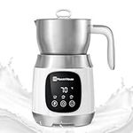 Maestri House Milk Frother with Variable Temperature and Foam Strength, 12-in-1 600ml Electric Milk Frother, Smart Touch Control, for Latte Cappuccino, Hot Chocolate