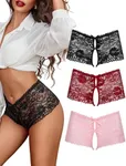 Avidlove Sexy Underwear for Women V-Waist Shorts Women' s Underwear Lightweight Soft Lace High Waist Panties