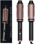 Thermal Brush, 38MM Thermal Brush for Hair, Hot Brush Volumizing Curling Iron, Thermal Hair Brush with LCD 120-210℃ Heated Round Brush, Increase Hair Volume, Loose Curls, Straight Hair, Dual Voltage