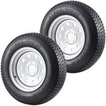 ST205/75D15 Trailer Tires with 15 in Rims, 5 Lug on 4.5 in, Load Range C, 6PR