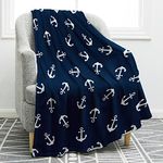 Jekeno Nautical Anchor Blanket Gift