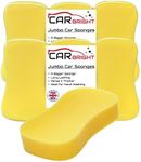 Jumbo Car Sponges (6 Pack) - Large Car Wash Sponges From Car Bright - Perfect for Car Care, Window Cleaning, Wheel Cleaning and Motorbikes - Made in the UK