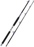 Fiblink 1-Piece/ 2-Piece Saltwater Offshore Trolling Rod Big Game Rod Conventional Boat Fishing Pole (2-Piece, 8' - 30-50lbs)