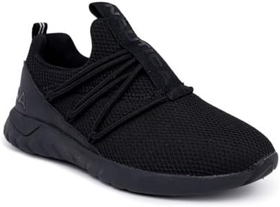 Nautica Kids Youth Sneaker Athletic Slip-On Bungee Running Tennis Shoes Boy - Girl Little Kid-Big Kid-Benton Boys-Black Mono Size-5