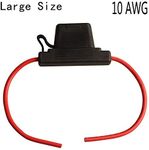 10 AWG In-Line blade Car truck off-road boat motors ATC/ATO Automotive Fuse Holder,Circuit Blow-out/Overload Protection Waterproof With Large Size 60A ATC Fuse Holder