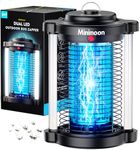 Minimoon Bug Zapper Outdoor, Upgraded Mosquito Zapper with Dual LED Light, 4200V Fly Zapper, 15W Electric Fly Traps Outdoor, IPX4, Insect Trap for Yard, Backyard, Patio