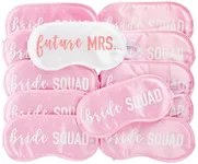 12 Pack Bachelorette Party Favors Eye Mask Set with "Future Mrs" and "Bride Squad" Masks for Sleeping, Accessories (4 x 8 In)