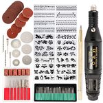 Toolly 108 Pcs Engraving Tool Kit, Multi-Functional Electric Corded Micro Engraver Etching Pen DIY Rotary Tool for Jewelry Glass Wood Metal Ceramic Plastic