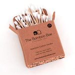 The Bamboo Bae Bamboo Earbuds Cotton Swabs 100 Sticks / 200 Swabs | Eco friendly Q Tips | Multipurpose Earbuds for Wax Cleaning & Make Up Removal | Ear Cleaning Swabs