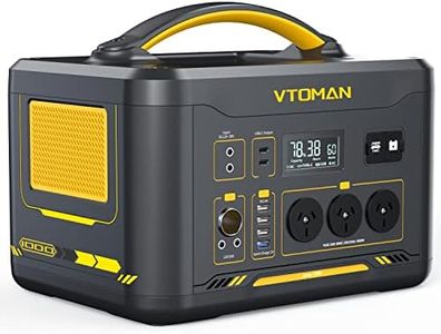 VTOMAN Jump 1000 Portable Power Station 1000W - 1408Wh LiFePO4 Solar Power Station with Capacity Expandable, 1000W Constant-Power Battery Powered Generator with Dual 100W PD & 3x Regulated 12V/10A DC