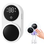 UV Toothbrush Sanitizer Wall Mounted, UV Sanitization, Automatic Silent Cycles, Air-Drying, LED Smart Sensor, Long-Lasting Rechargeable Battery, White Toothbrush Holder for Electric & Manual Brushes
