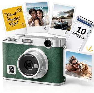 PRT Z3 2-in-1 Instant Print Camera & Photo Printer with 2.8” Preview Screen, 8 Filters, Bluetooth Printing from Phone, 300 DPI Portable Camera for Travel, Party & Gifts, Green