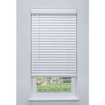 Linen Avenue Cordless Faux Wood Blind White 36 W x 36 H, Flush Inside Mount (No Valance Returns)