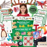 NorthPole Pro® 2026 Elf Kit, 25 Days of Christmas Accessories & Props | 58 pieces for 25 pre-planned elf scenes; crafts, pranks, games; a new surprise every morning; no repeats; elf not included