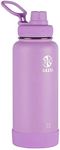 Takeya Actives 32 Oz Vacuum Insulated Stainless Steel Water Bottle with Spout Lid, Premium Quality, Lilac