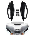 ANONEMOTO Black Adjustable Wind Deflectors Upper Fairing Air Deflectors Compatible for Harley Davidson 2014-2023 Street Glide Electra Glide Ultra Limited Tri Glide CVO Fairing Side Wing Windshield