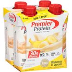 Premier Protein 30g Protein Shakes, Bananas & Cream, 11 Fluid Ounces, 12 Count