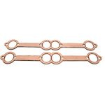 Exhaust Manifold Gasket Set for Small Block Engine 327 305 350 383 2pcs Exhaust Manifold Header Gasket Set Oval Port Copper Plating Metal