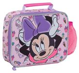 Disney Minnie Mouse Lunch Bag with Bottle Holder for Girls School Insulated Cooler Lunchbox