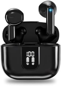 Wireless Earbuds Bluetooth 5.4 SUIJIEEN Wireless Headphone 30H Playback LED Power Display Earphones IPX5 Waterproof in-Ear Earbuds with Mics Earphones for Work Sports(Black)