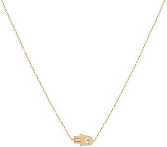 Befettly Hamsa Choker Necklace 14K Gold Fill Dainty Simple Palm Necklace CK10-Hamsa